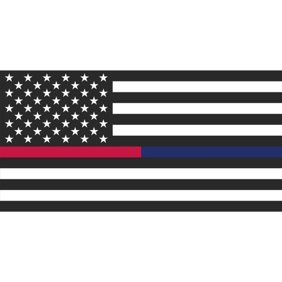 RED/BLUE LINE - 3x5 FLAG