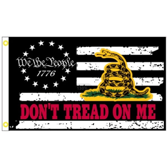 DON'T TREAD ON ME -GADSDEN -  WE THE PEOPLE 1776 - 3x5 FLAG