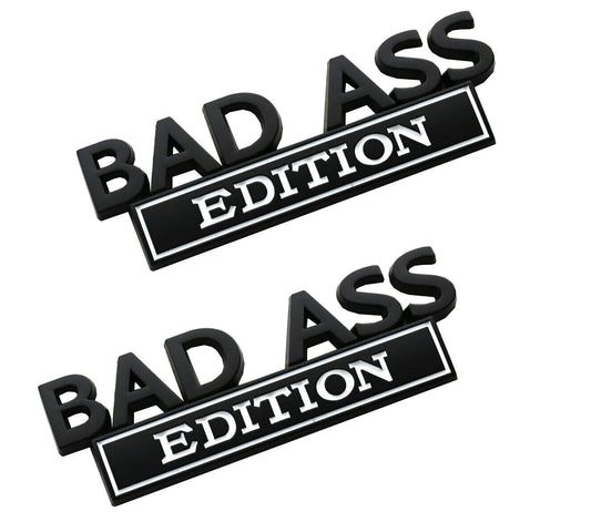 BAD ASS EDITION - 1x3 Metal Emblem USA MADE