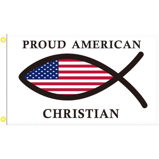 PROUD AMERICAN CHRISTIAN - 3x5 FLAG