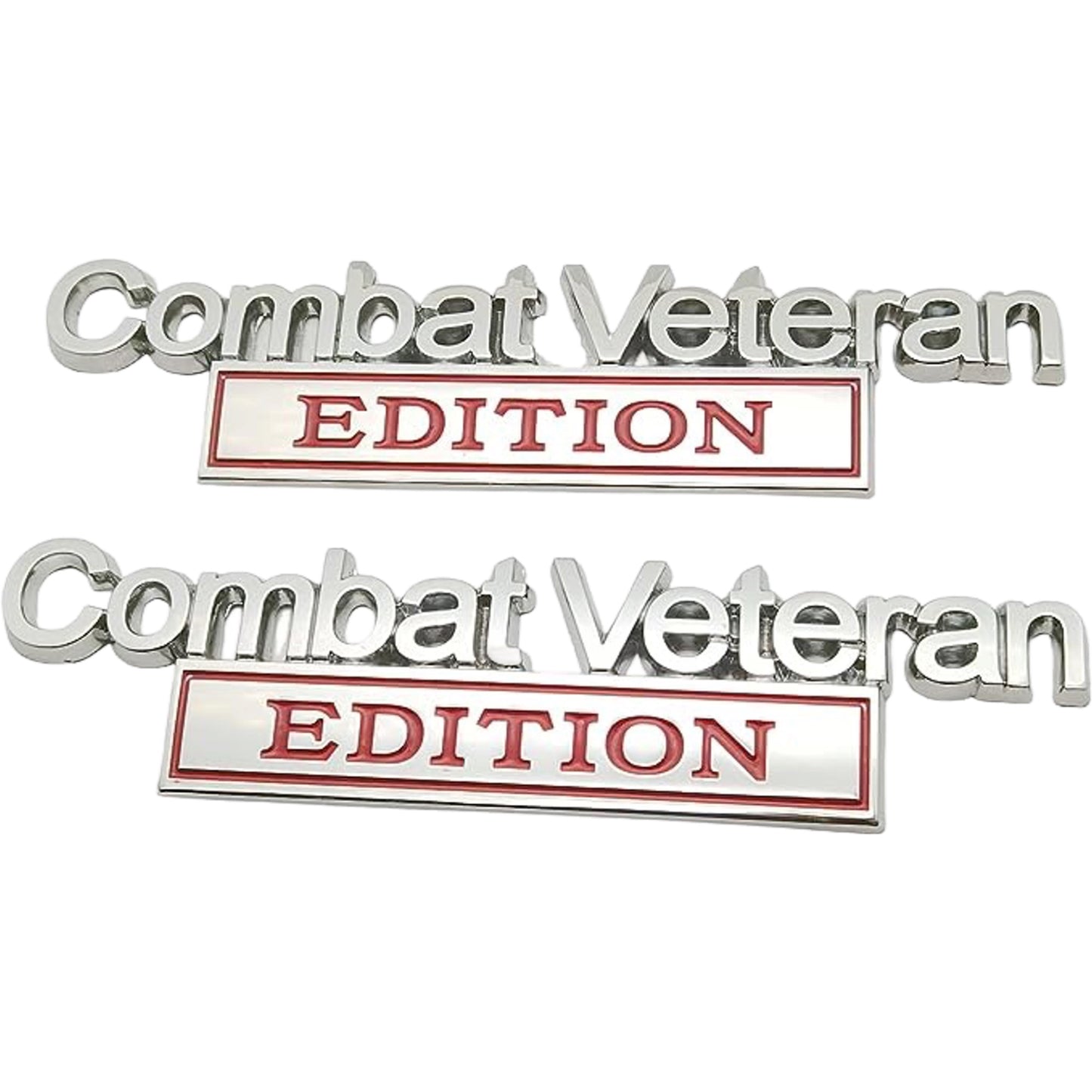 COMBAT VETERAN EDITION - 1x3 Metal Emblem USA MADE