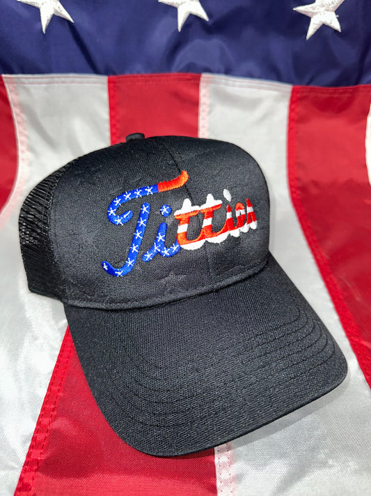 "TITTIES" - USA TRUCKER HAT
