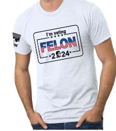 NEW!! I'M VOTING FELON 2024 - AMERICAN MADE T-SHIRT
