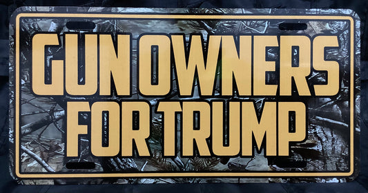 GUN OWNERS FOR TRUMP LICENSE PLATE